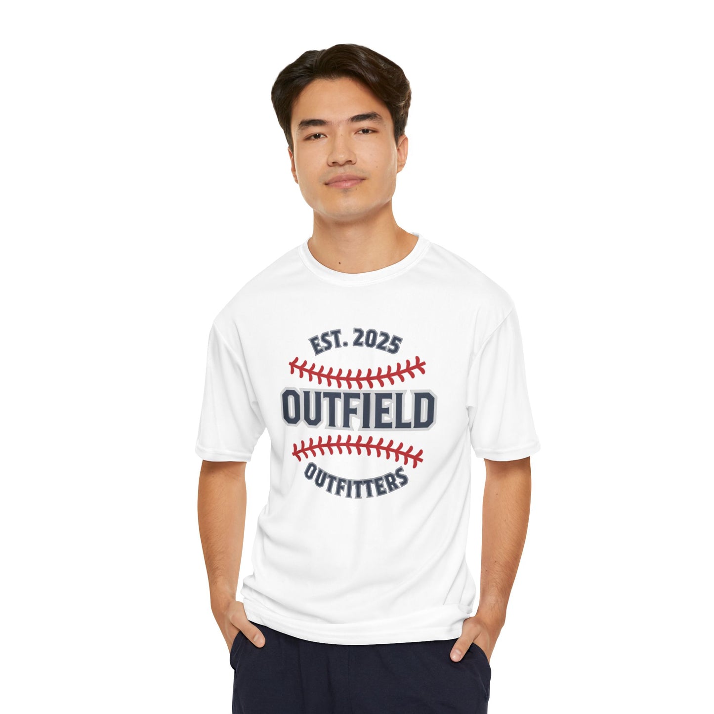 Men's Outfield Performance T-Shirt - Perfect for Sports, Workout, Exercise, Team Events, Baseball Fans
