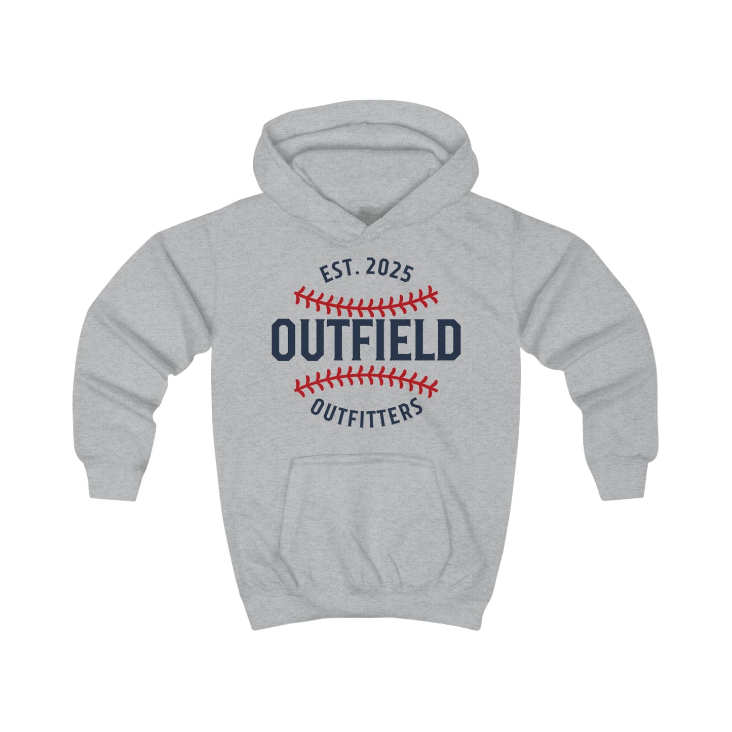 Outfield Outfitters Kids Hoodie | Cool Baseball Sweatshirt, Perfect for Sports Events, Youth Gift, & Everyday Wear
