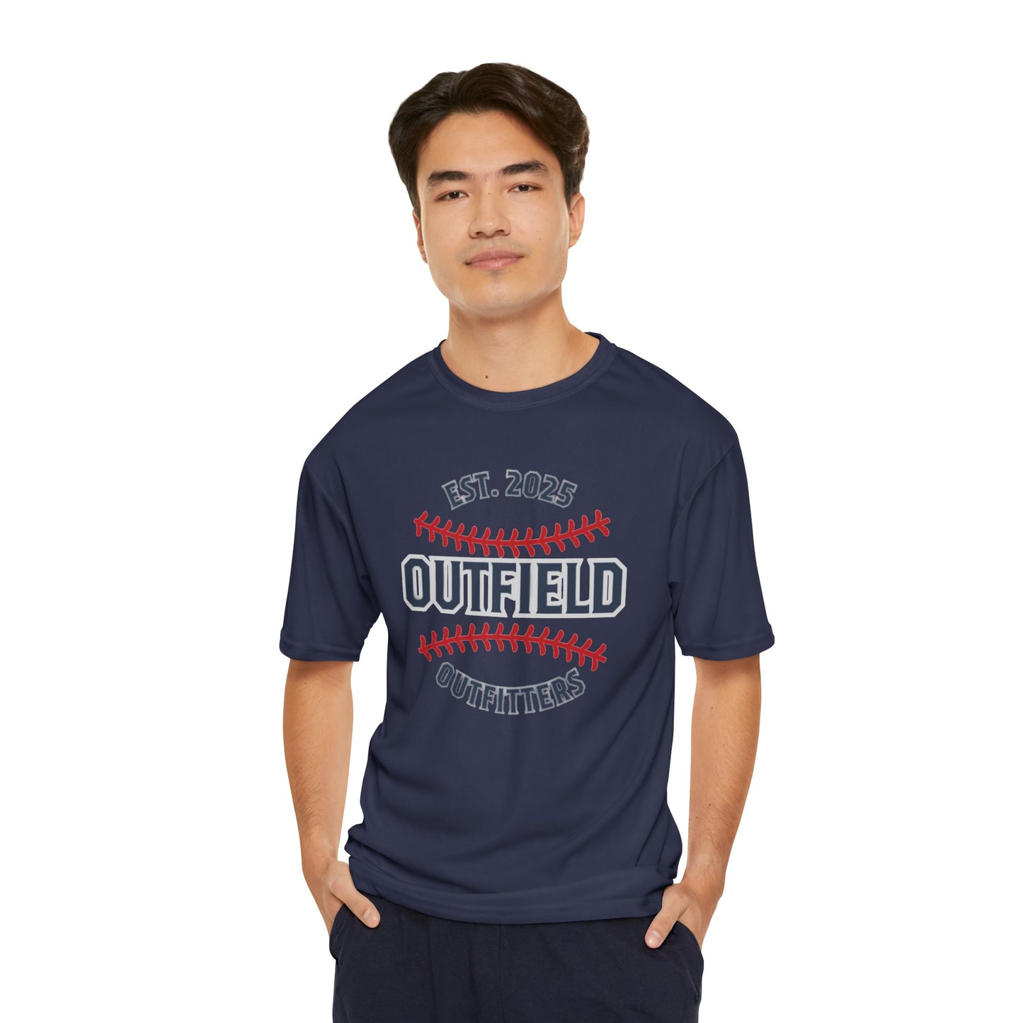 Men's Outfield Performance T-Shirt - Perfect for Sports, Workout, Exercise, Team Events, Baseball Fans