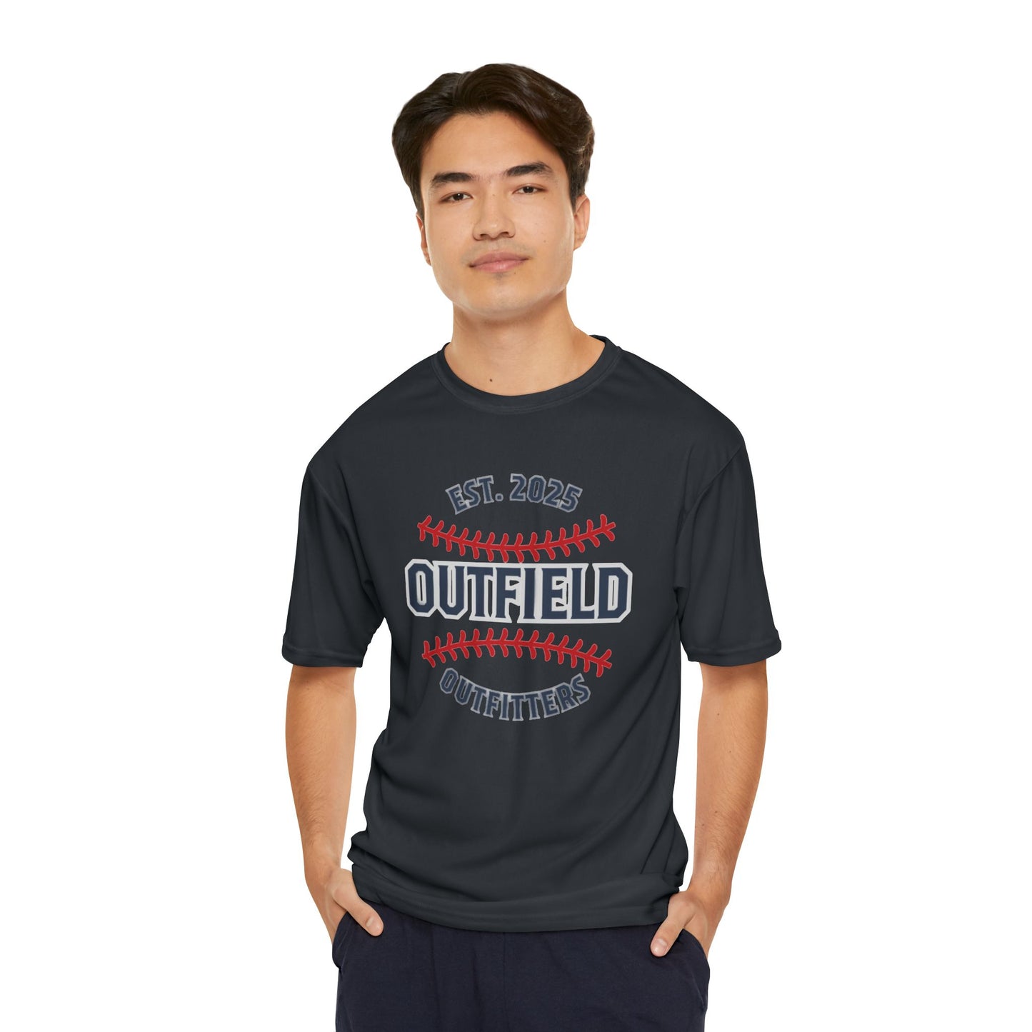 Men's Outfield Performance T-Shirt - Perfect for Sports, Workout, Exercise, Team Events, Baseball Fans