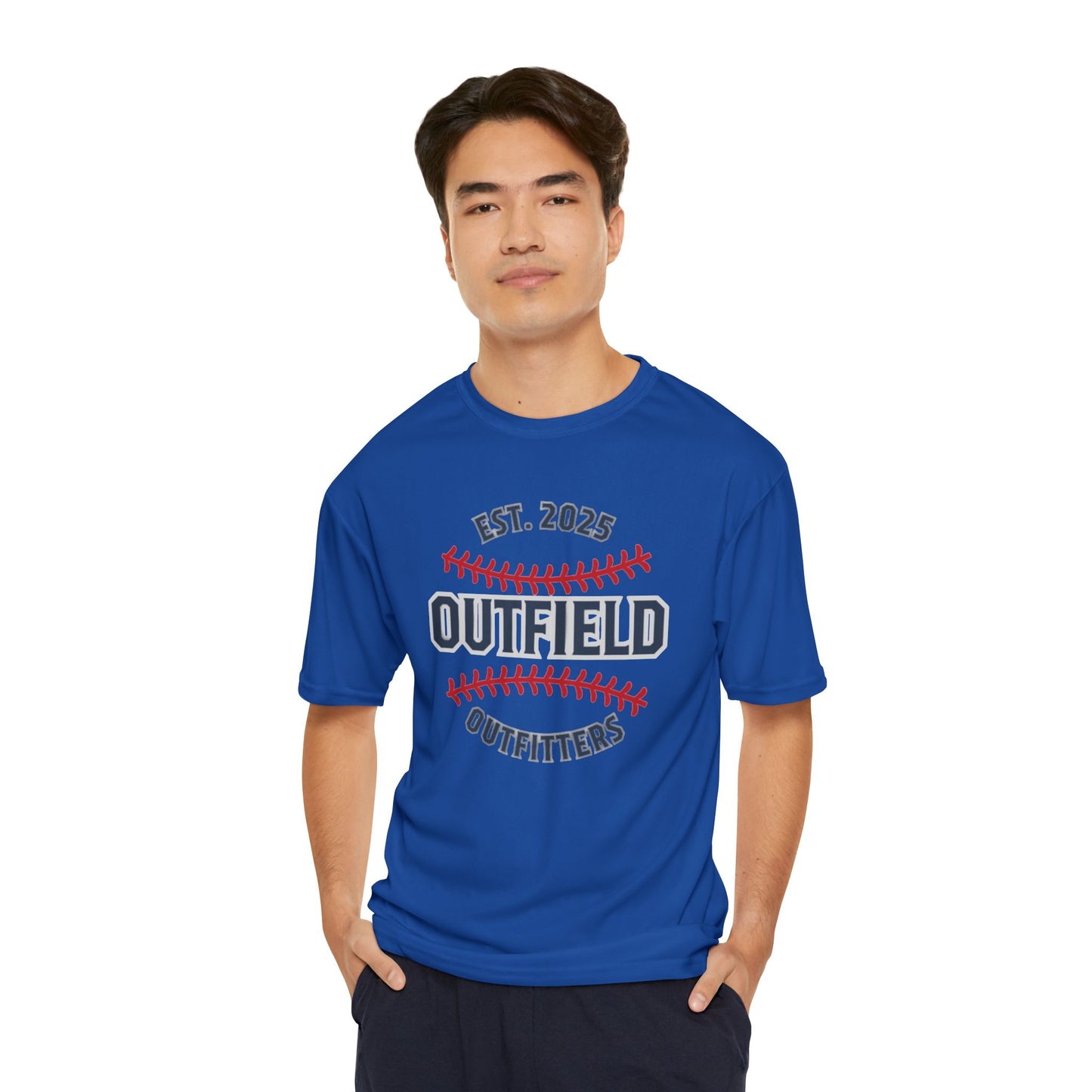 Men's Outfield Performance T-Shirt - Perfect for Sports, Workout, Exercise, Team Events, Baseball Fans