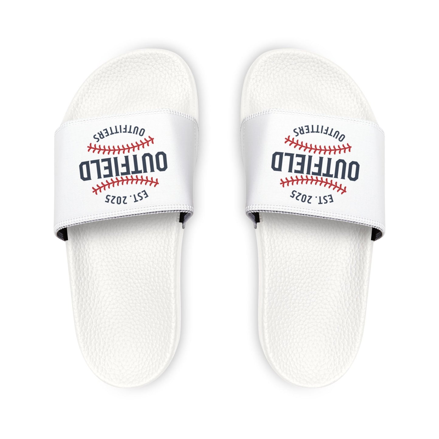 Youth Baseball Slide Sandals, Fun Summer Footwear, Removable-Strap Slides, Kid's Sports Sandals, Great for Playdates and Vacations