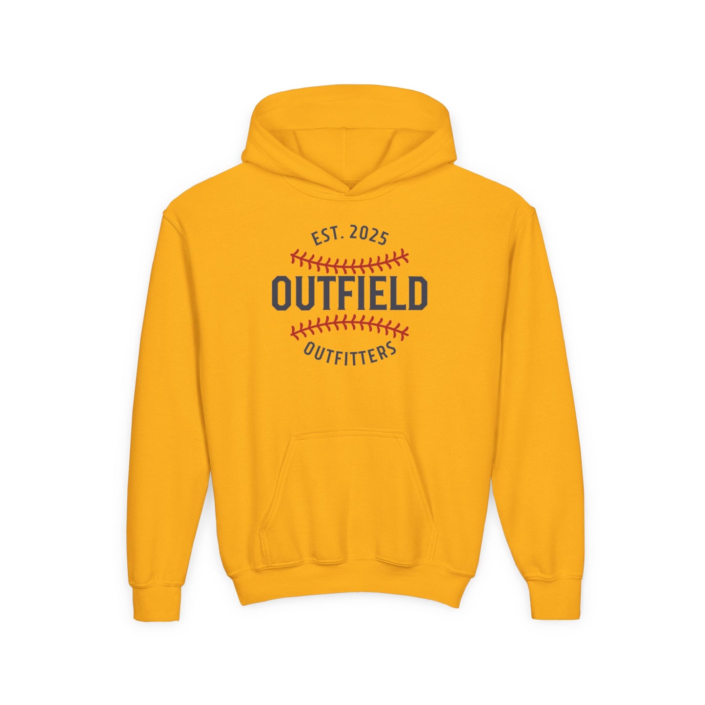 Outfield Outfitters Youth Hoodie, Baseball Sweatshirt, Sports Gift for Kids, Athletic Apparel, Team Spirit Wear