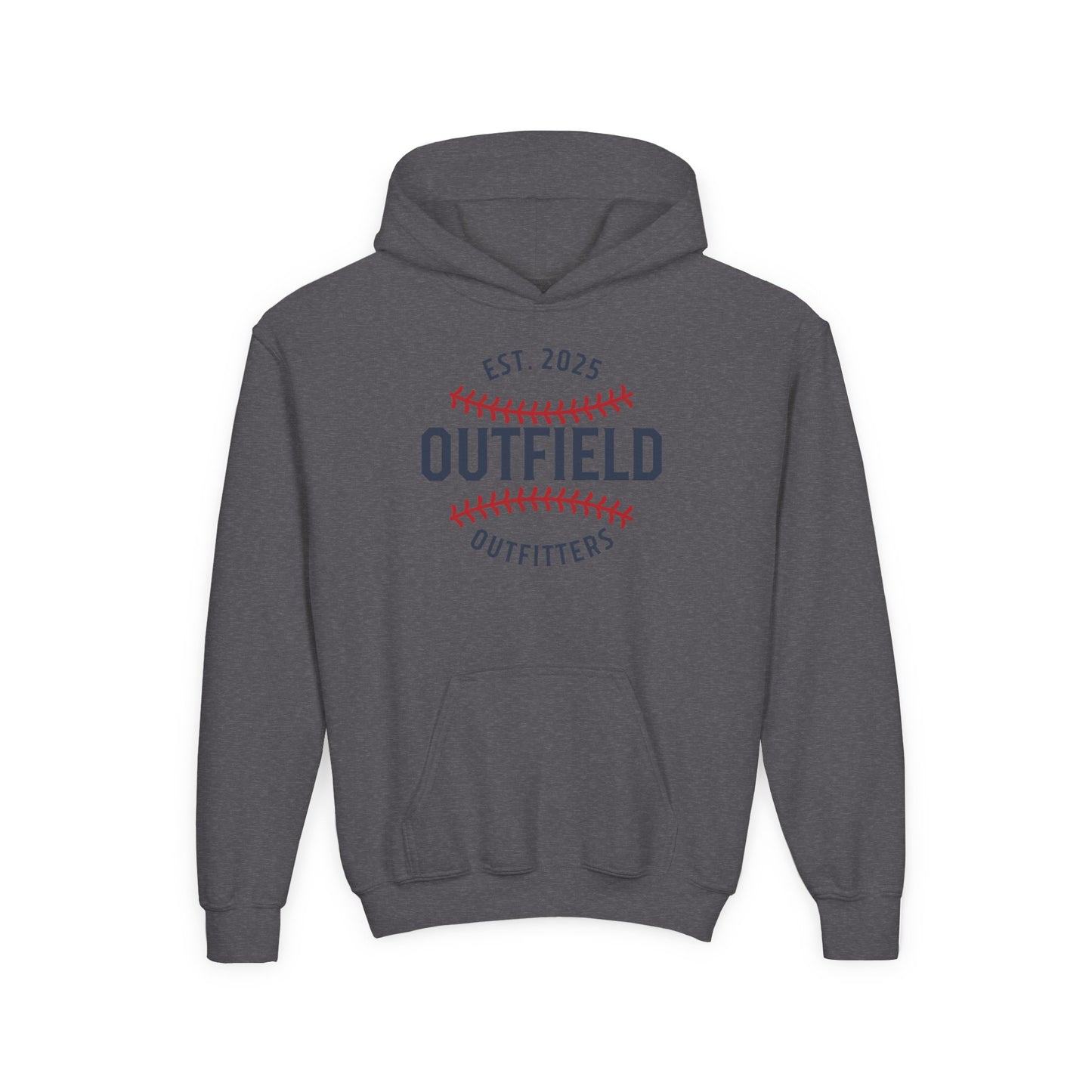 Outfield Outfitters Youth Hoodie, Baseball Sweatshirt, Sports Gift for Kids, Athletic Apparel, Team Spirit Wear
