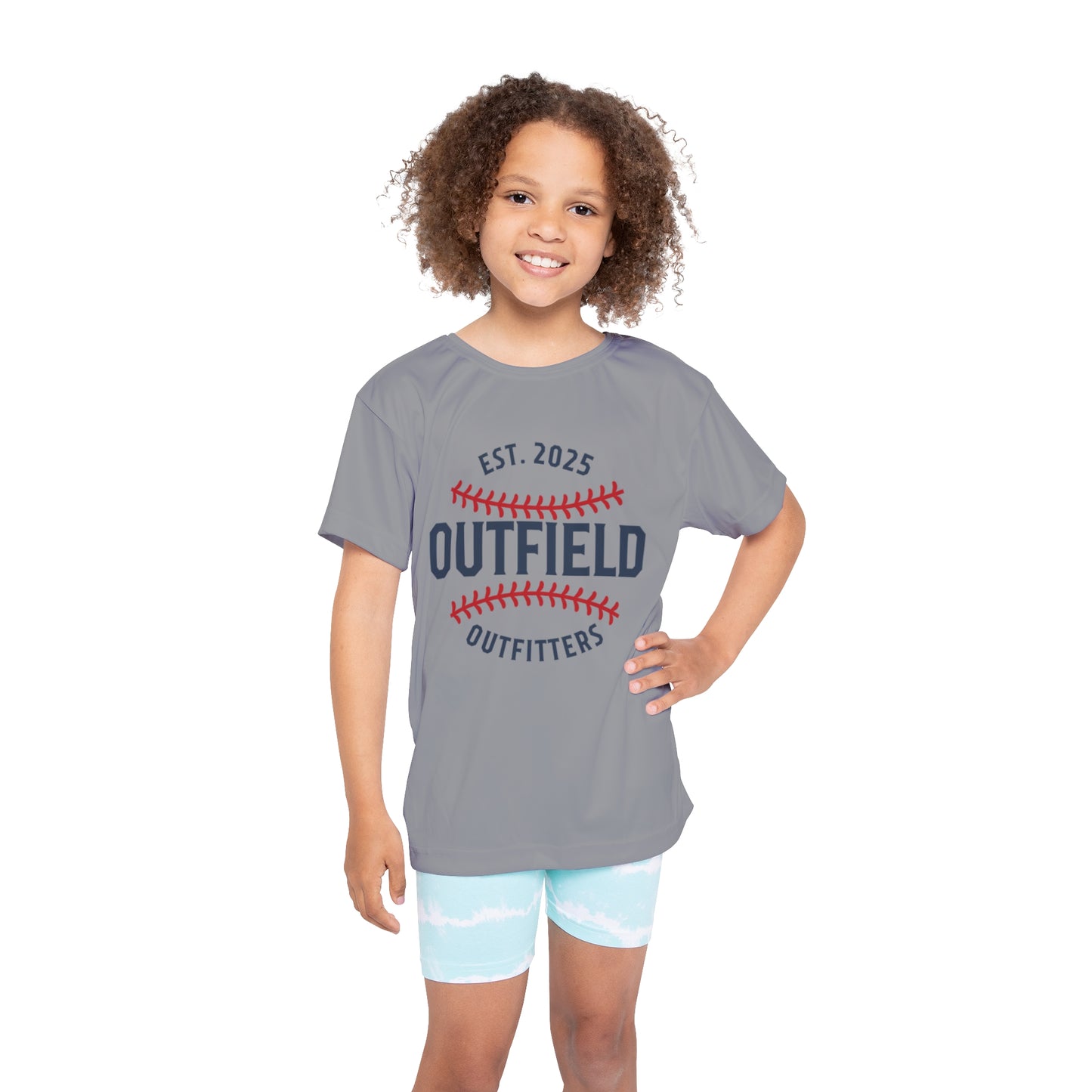 Kids Sports Jersey - Outfield Outfitters, Youth Sports Shirt, Baseball Fan Apparel, Girls Activewear, Sporty Gift for Kids, Unique [...]