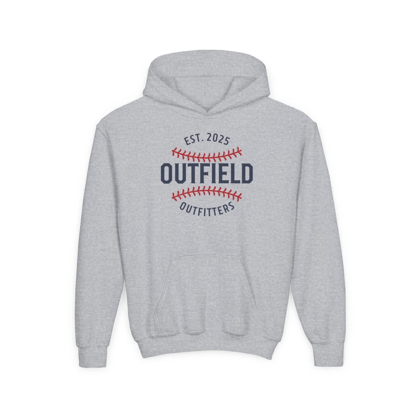 Outfield Outfitters Youth Hoodie, Baseball Sweatshirt, Sports Gift for Kids, Athletic Apparel, Team Spirit Wear