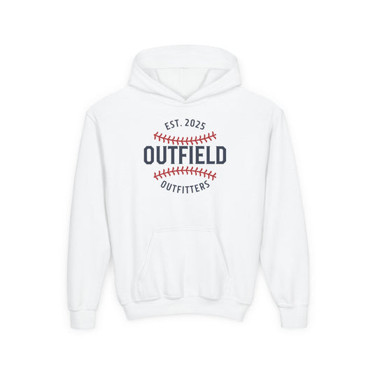 Outfield Outfitters Youth Hoodie, Baseball Sweatshirt, Sports Gift for Kids, Athletic Apparel, Team Spirit Wear